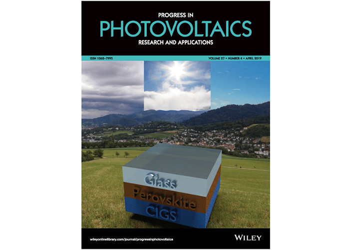 The cover image is based on the Research Article Energy yield of all thin‐film perovskite/CIGS tandem solar modules by Malte Langenhorst et al., https://doi.org/10.1002/pip.3091. Image Credit: Malte Langenhorst.