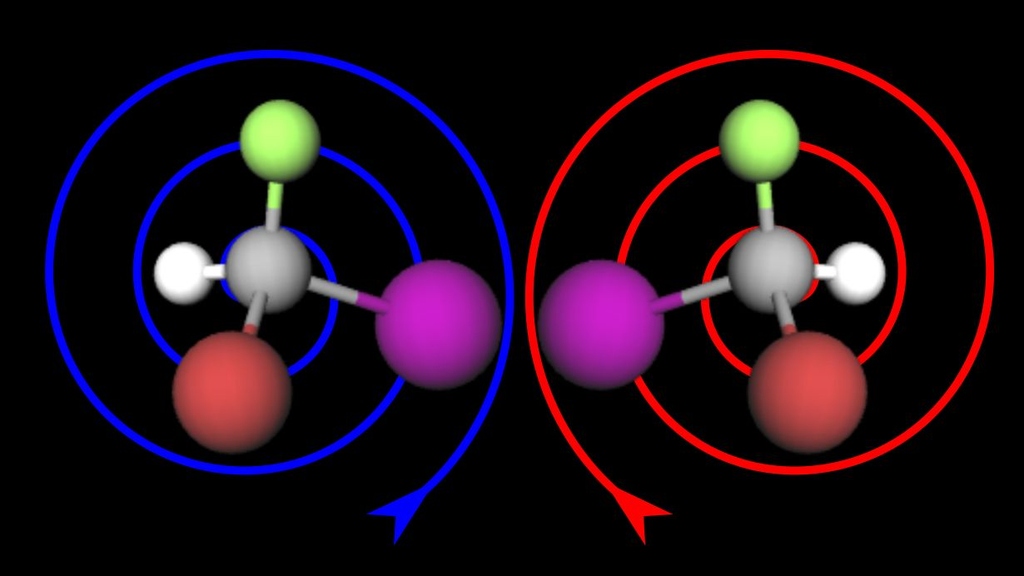 Depending on whether the atoms in a molecule are arranged left-handed or right-handed, this has very different effects, for example in drugs.